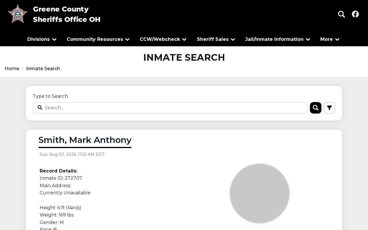 Beavercreek neighbors Greene County inmate search page