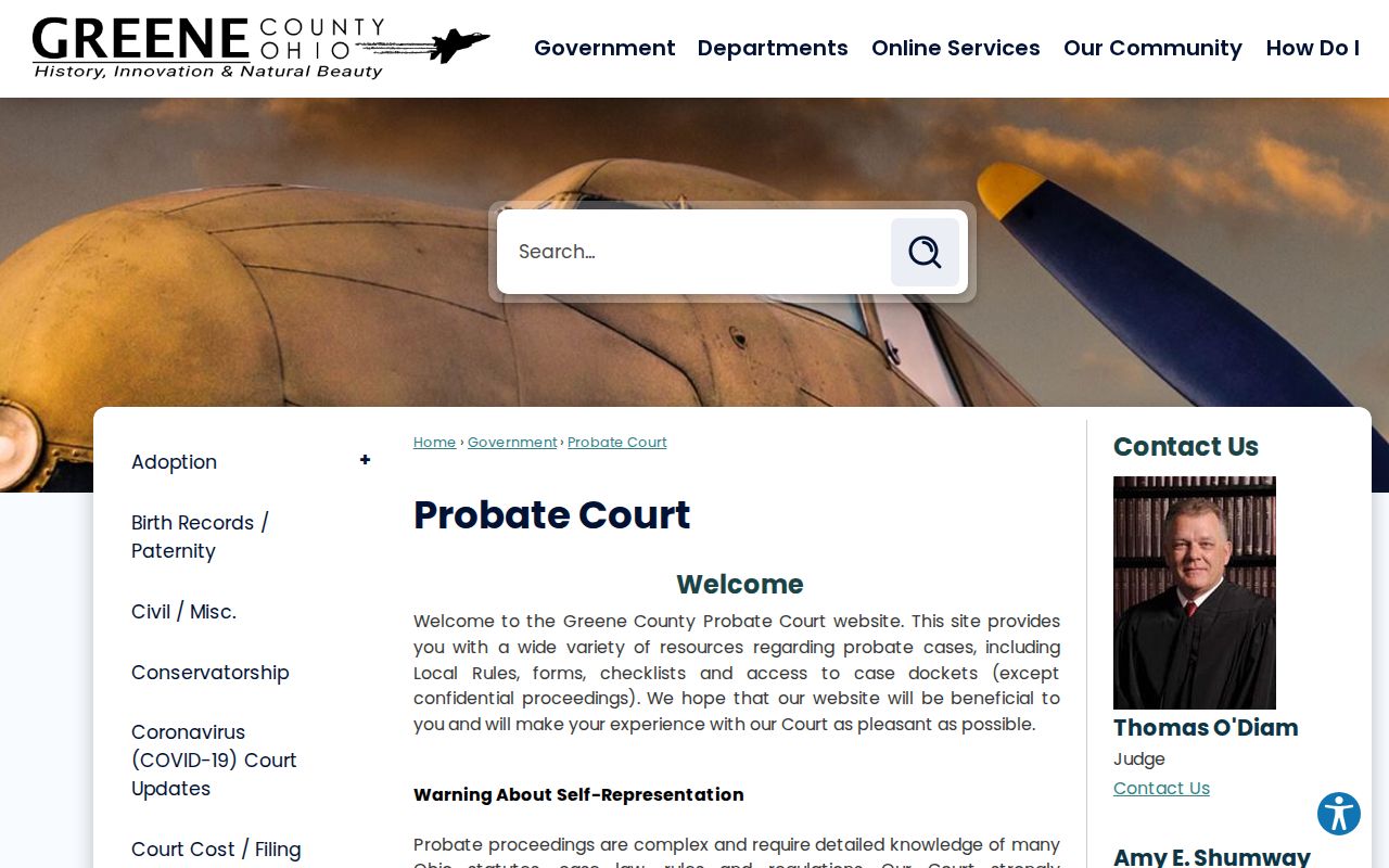 Beavercreek resident lookup through Greene County Probate Court