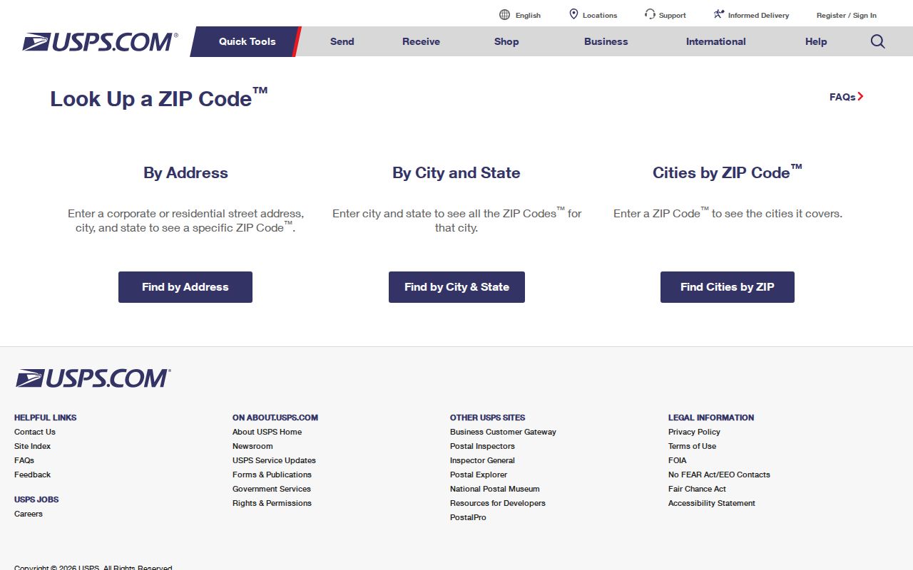 Beavercreek ZIP code directory using USPS ZIP Code Lookup